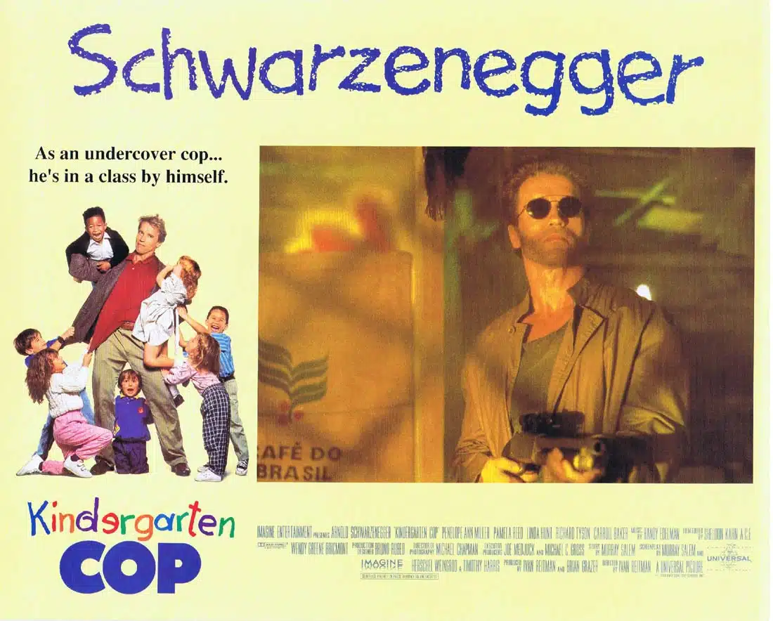 KINDERGARTEN COP Original Lobby Card 5 Arnold Schwarzenegger