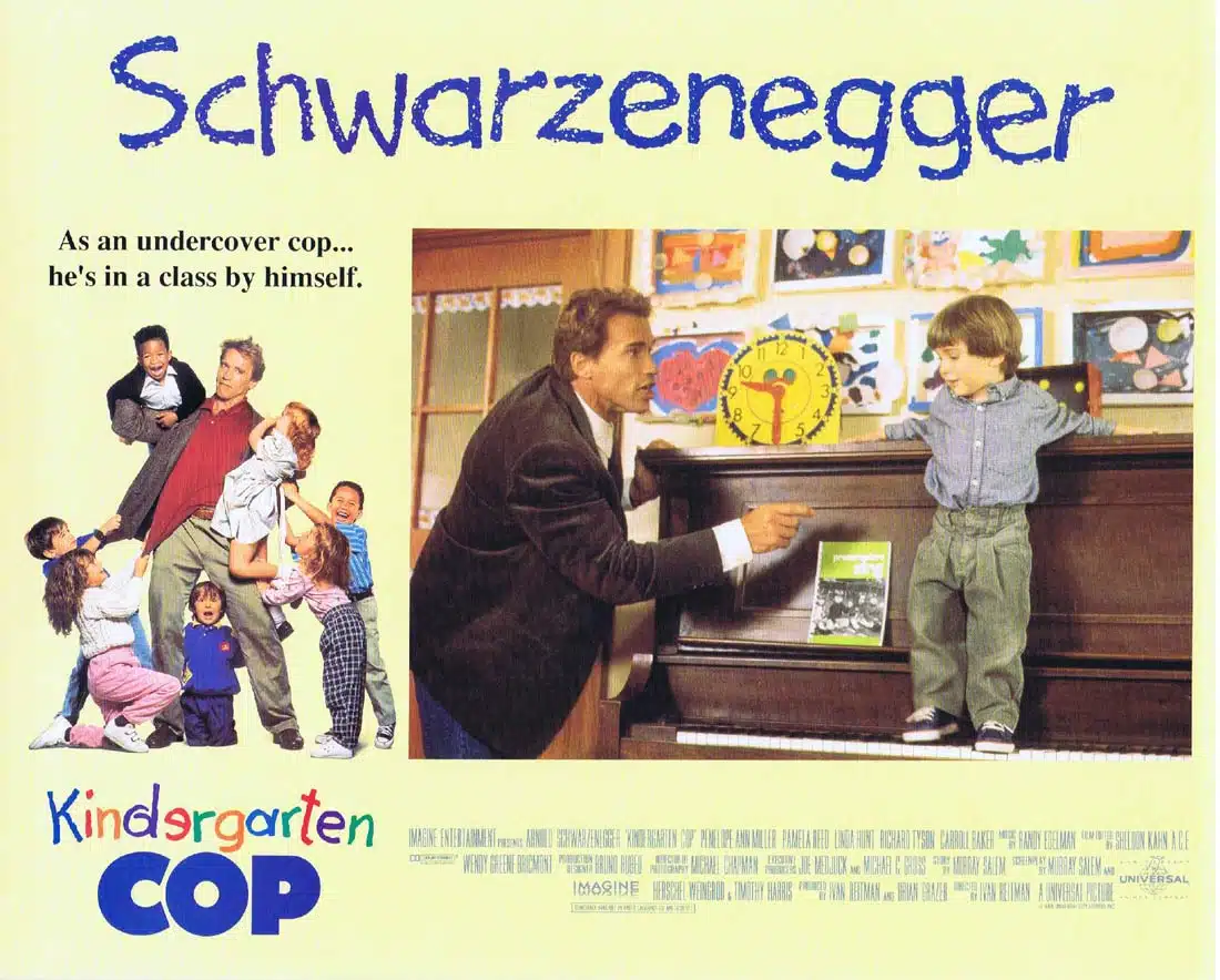 KINDERGARTEN COP Original Lobby Card 7 Arnold Schwarzenegger