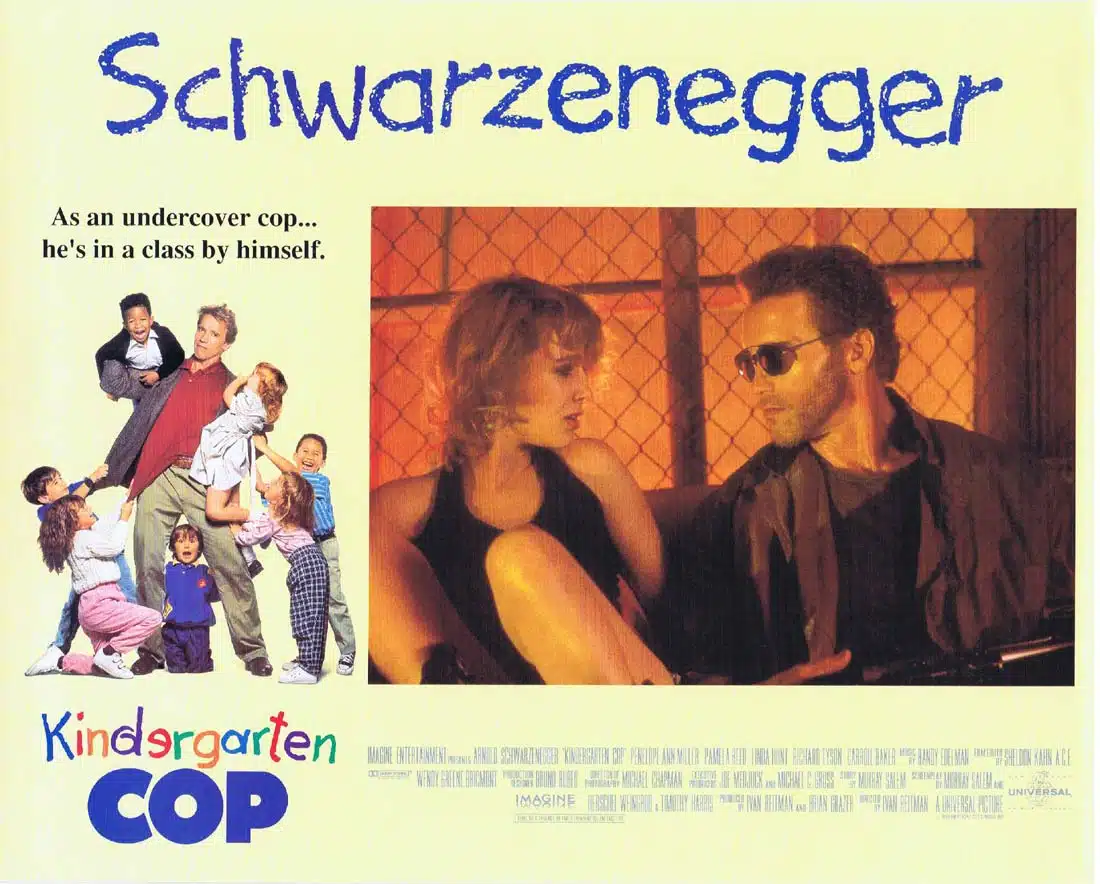 KINDERGARTEN COP Original Lobby Card 8 Arnold Schwarzenegger