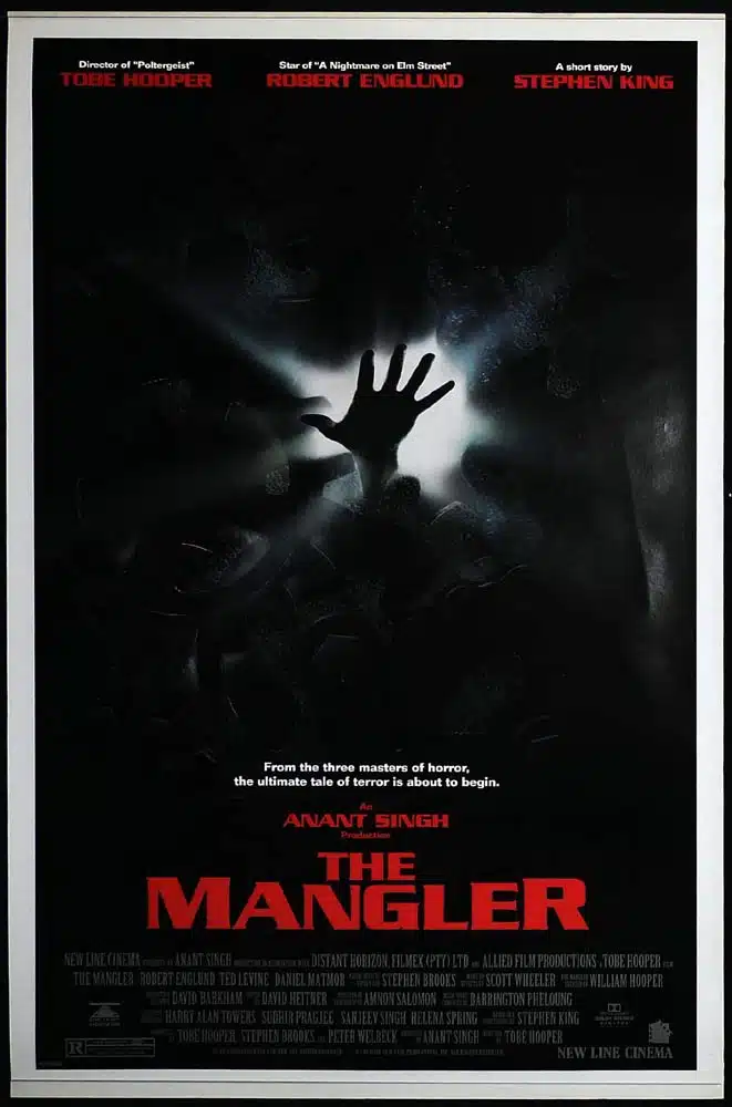 THE MANGLER Original One Sheet Movie Poster Robert Englund Tobe Hooper Horror