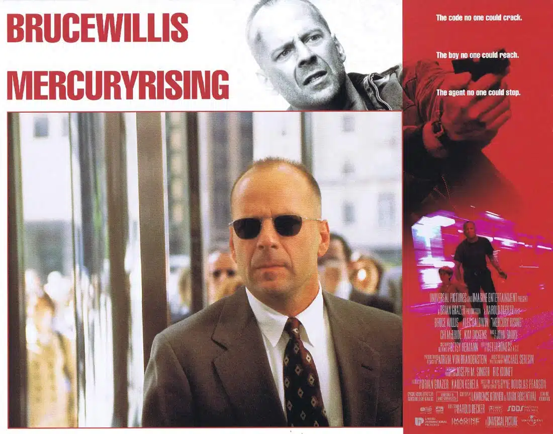 MERCURY RISING Original Lobby Card 7 Bruce Willis Alec Baldwin