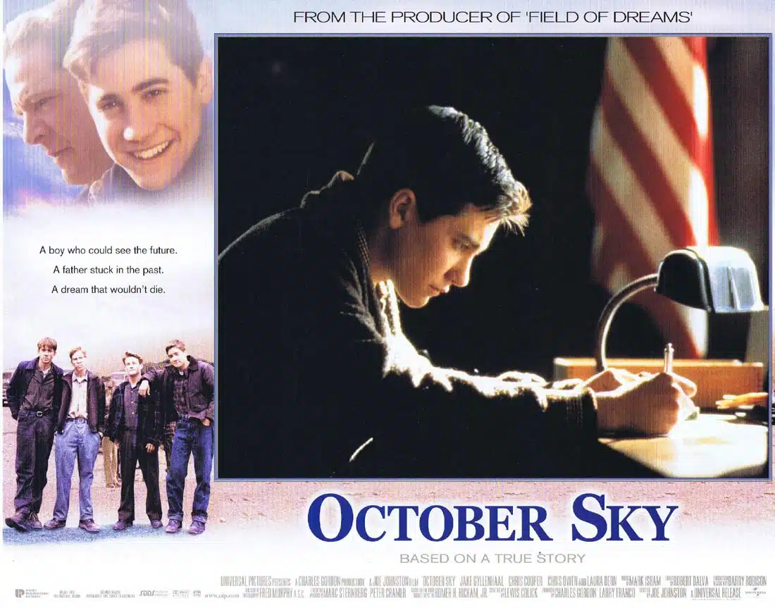 OCTOBER SKY Original Lobby Card 1 Jake Gyllenhaal Chris Cooper