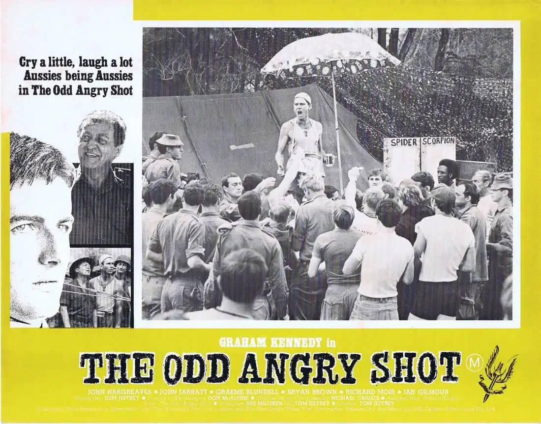 THE ODD ANGRY SHOT Original Lobby Card 2 Graham Kennedy John Jarratt