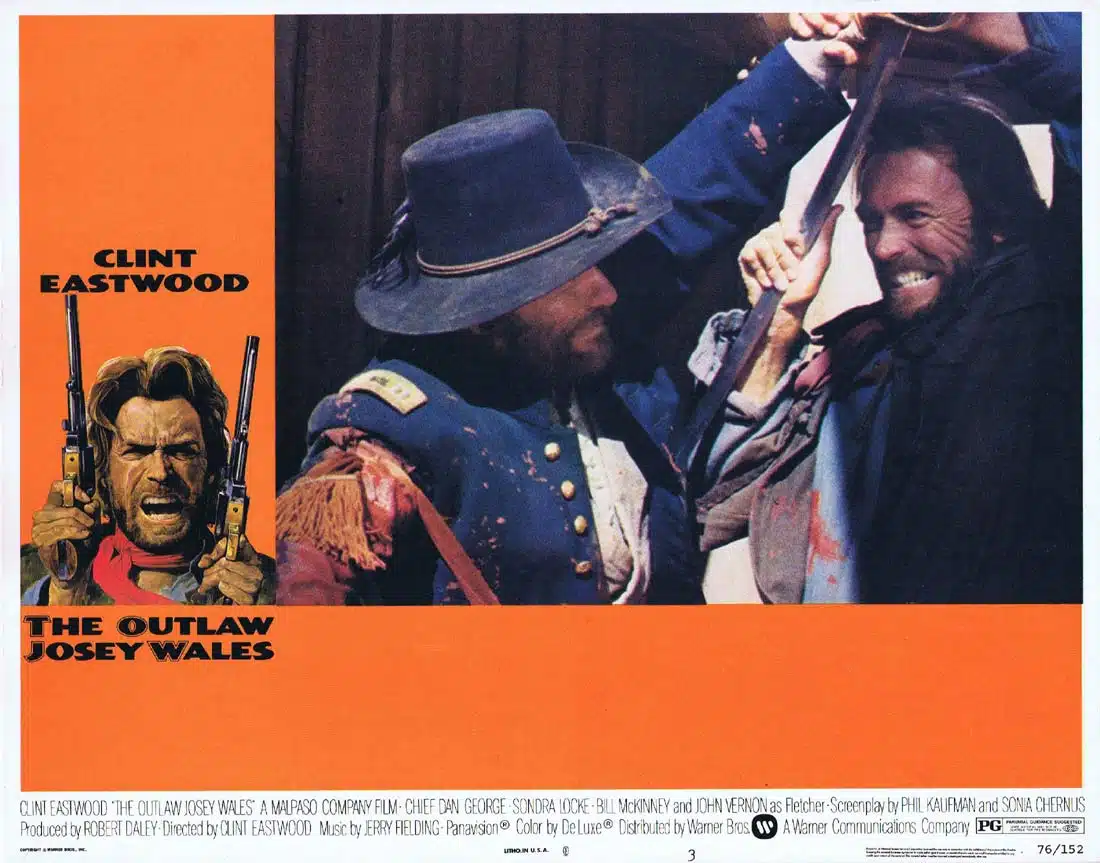 THE OUTLAW JOSEY WALES Original Lobby Card 3 Clint Eastwood Sondra Locke