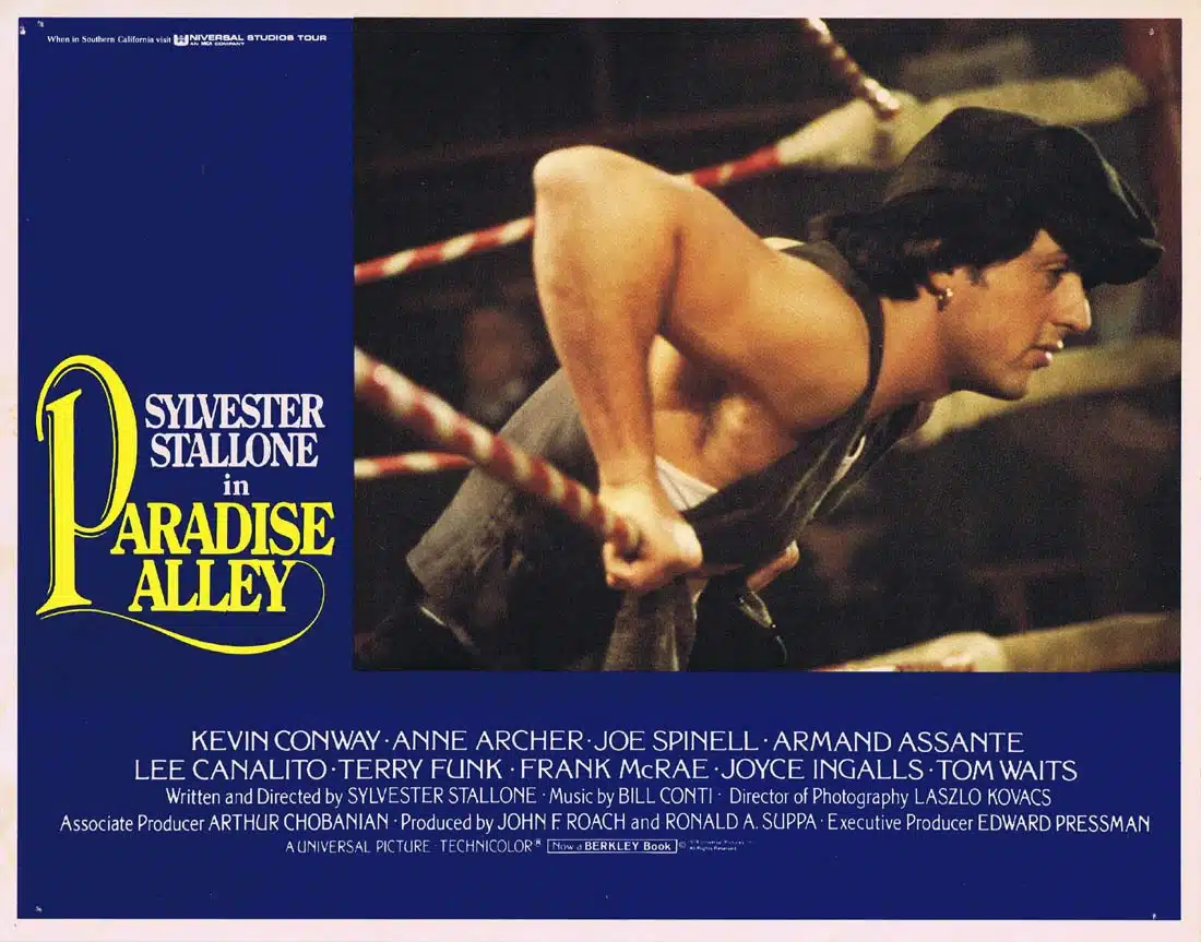 PARADISE ALLEY Original Lobby Card 1 Sylvester Stallone Kevin Conway Anne Archer