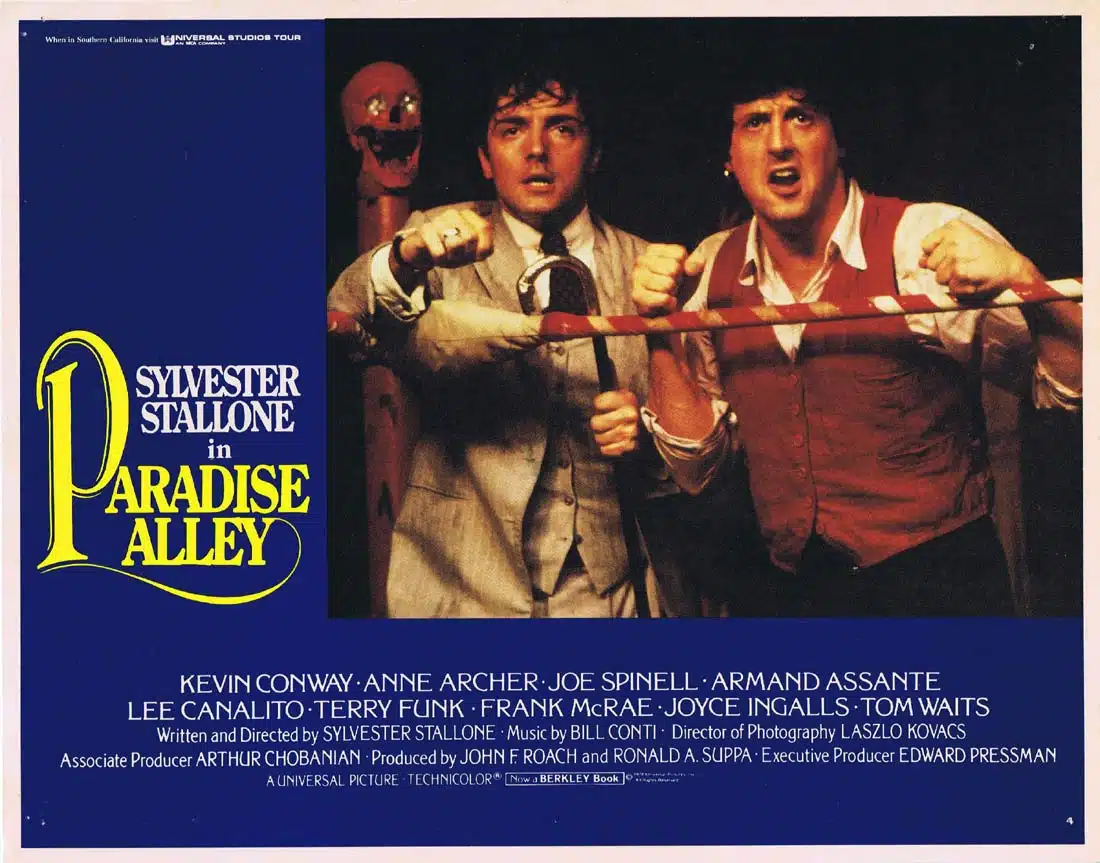 PARADISE ALLEY Original Lobby Card 2 Sylvester Stallone Kevin Conway Anne Archer
