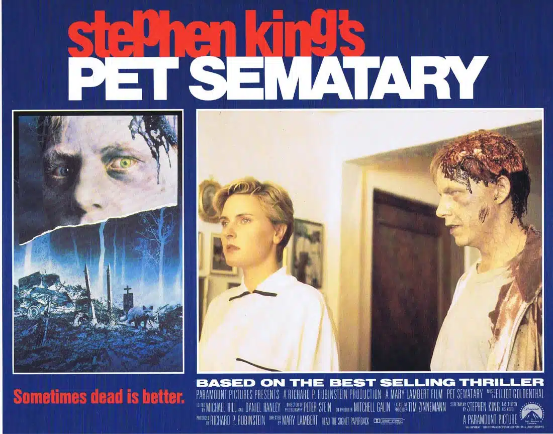 PET SEMATARY Original Lobby Card 4 Fred Gwynne Stephen King Horror