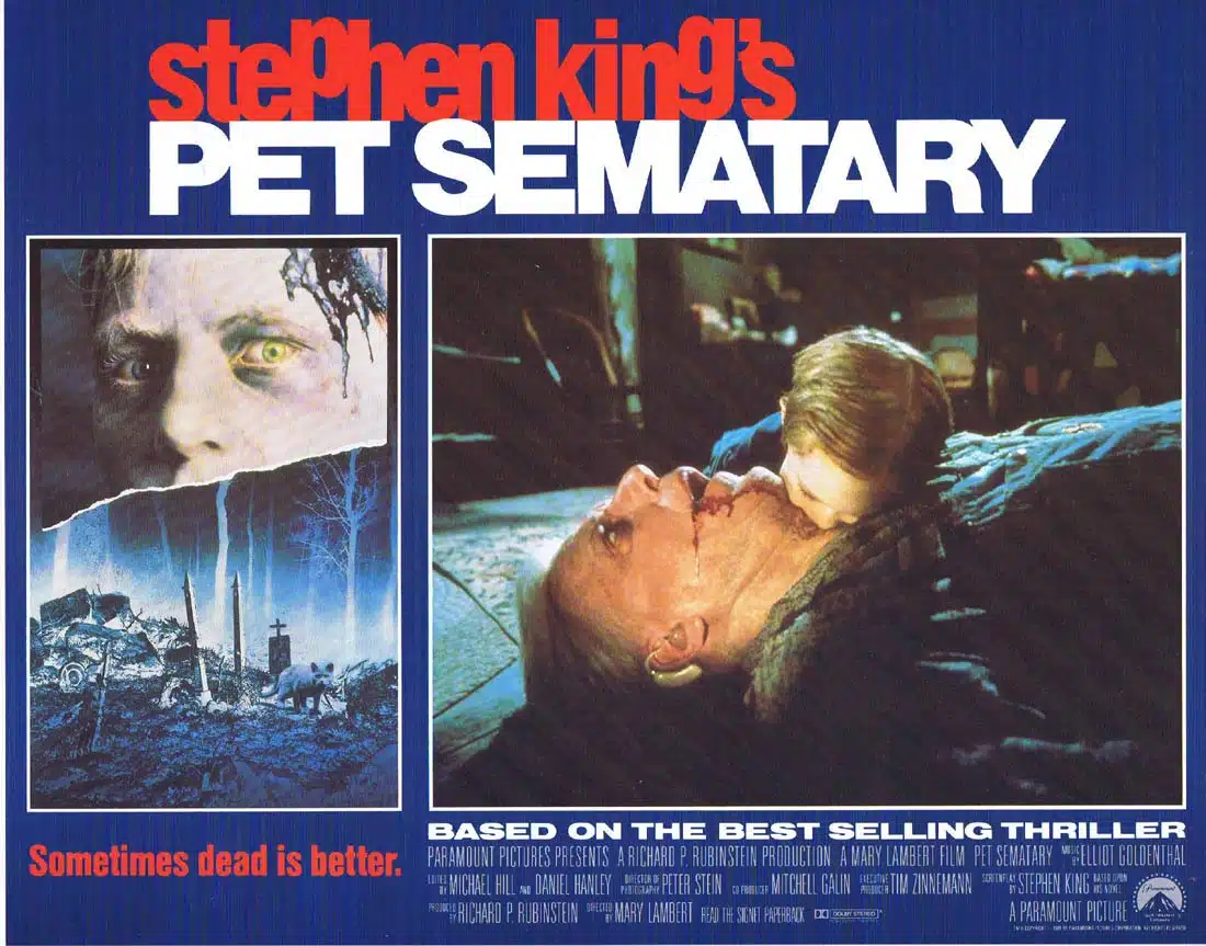 PET SEMATARY Original Lobby Card 5 Fred Gwynne Stephen King Horror