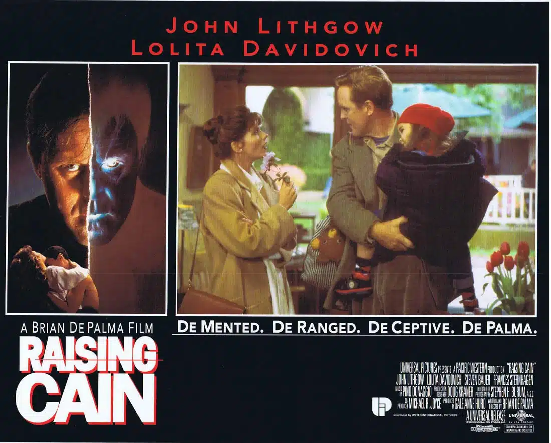 RAISING CAIN Original Lobby Card 4 John Lithgow Lolita Davidovich Brian De Palma