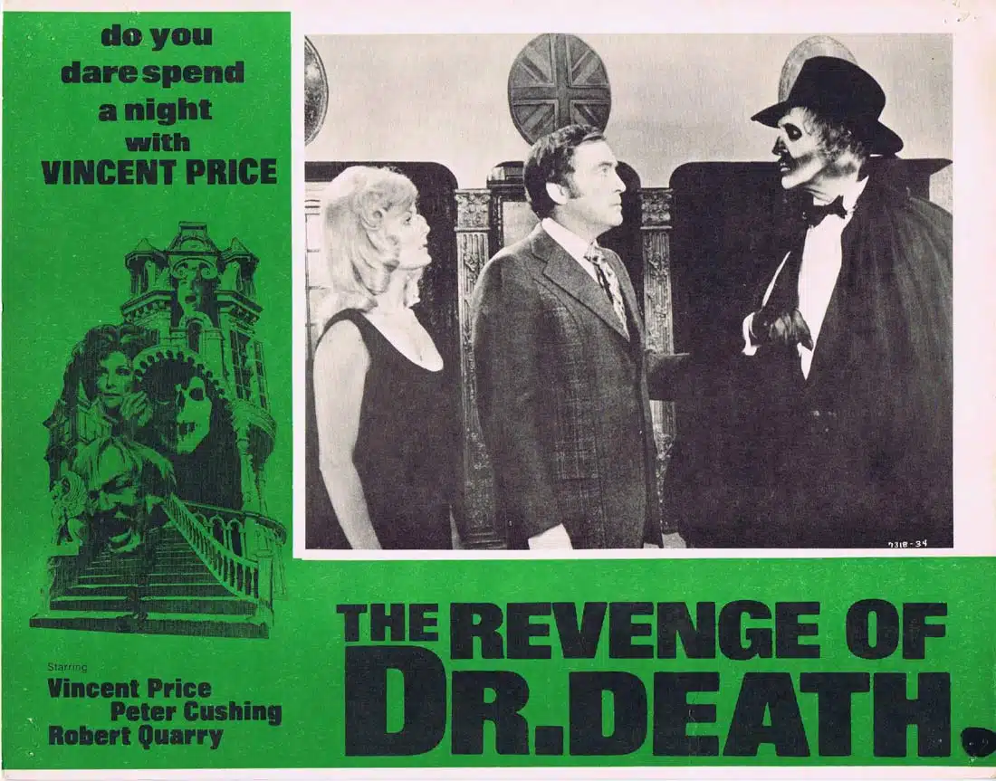 THE REVENGE OF DR DEATH aka MADHOUSE Original Australian Lobby Card 1 Vincent Price