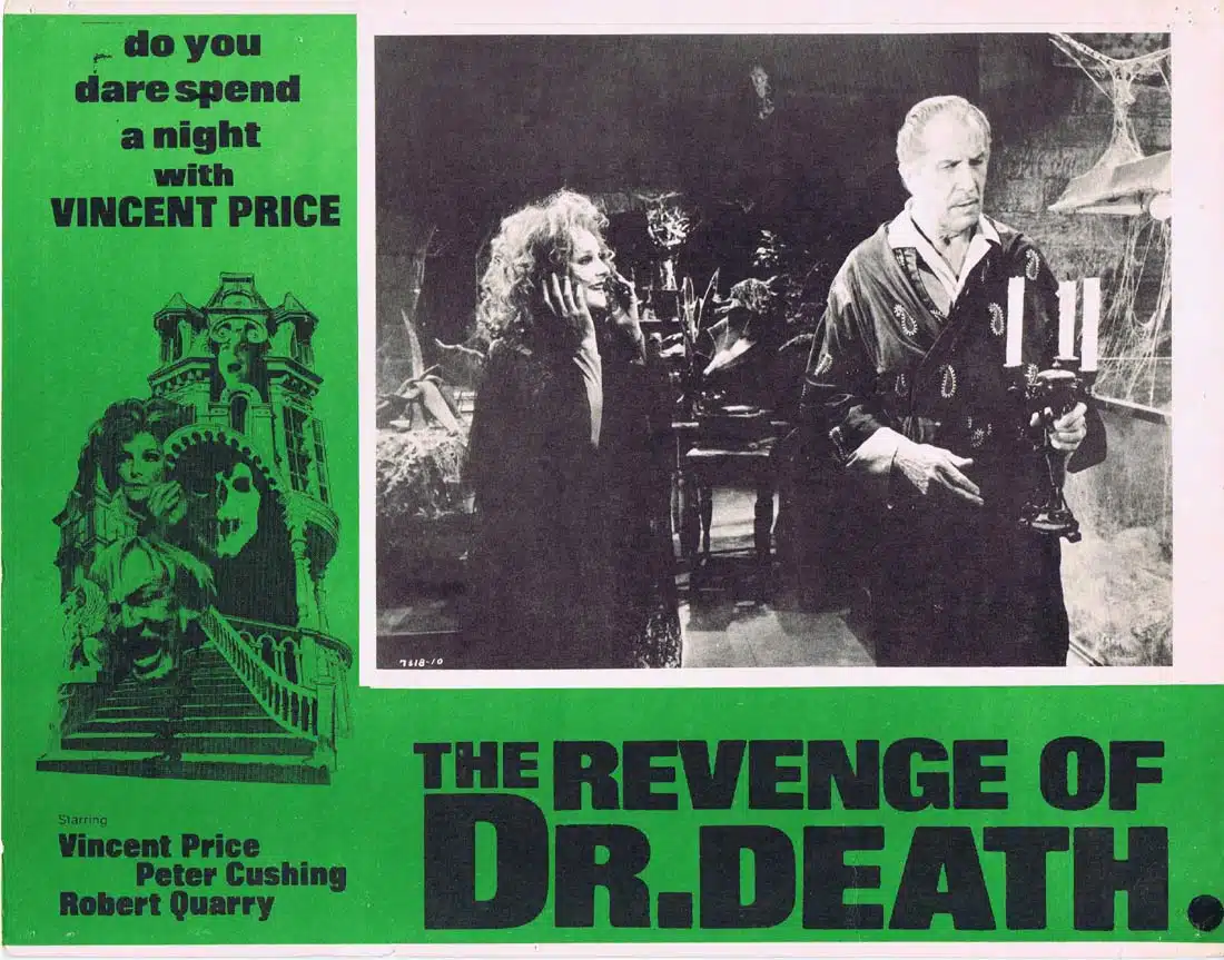 THE REVENGE OF DR DEATH aka MADHOUSE Original Australian Lobby Card 2 Vincent Price