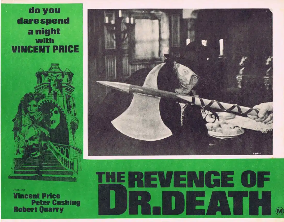THE REVENGE OF DR DEATH aka MADHOUSE Original Australian Lobby Card 3 Vincent Price