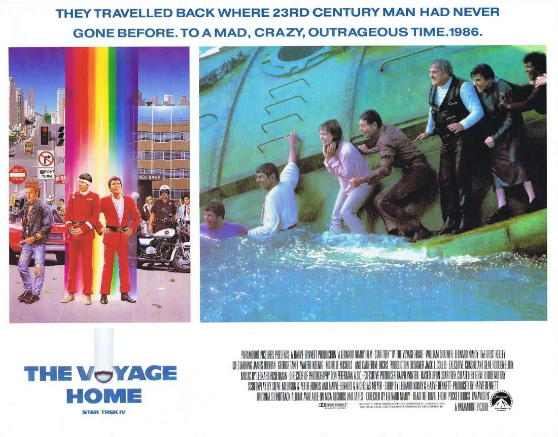STAR TREK IV THE VOYAGE HOME Original Lobby Card 7 William Shatner Leonard Nimoy