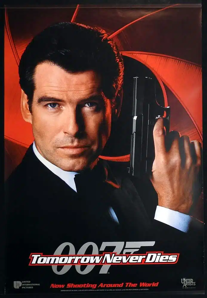TOMORROW NEVER DIES Original DS US One Sheet Movie Poster Pierce Brosnan James Bond