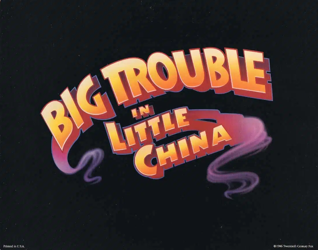 BIG TROUBLE IN LITTLE CHINA Original Title Lobby Card Kurt Russell Kim Cattrall