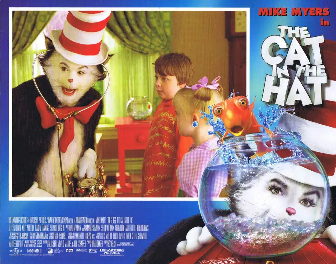 THE CAT IN THE HAT Original Lobby Card 1 Mike Myers Alec Baldwin Kelly Preston