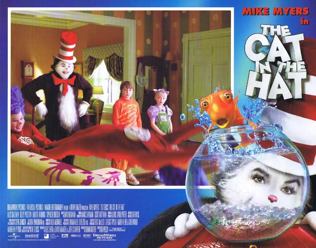 THE CAT IN THE HAT Original Lobby Card 2 Mike Myers Alec Baldwin Kelly Preston