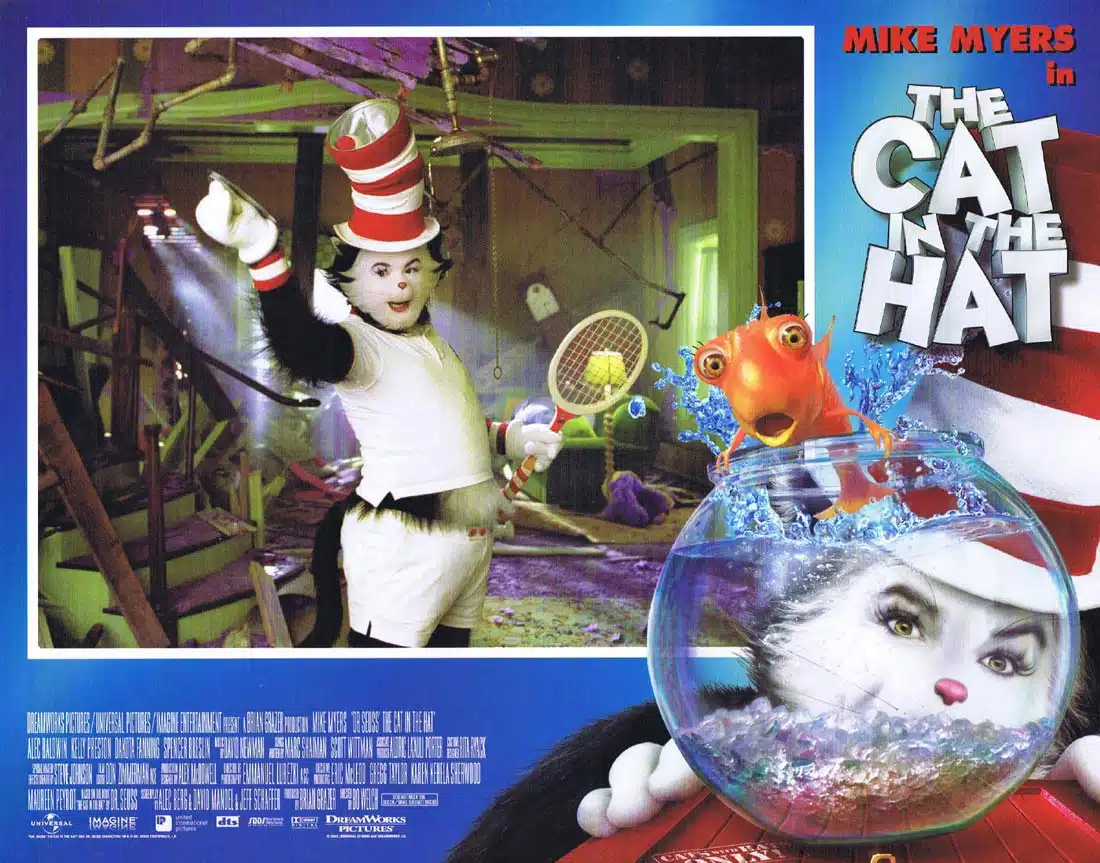 THE CAT IN THE HAT Original Lobby Card 3 Mike Myers Alec Baldwin Kelly Preston