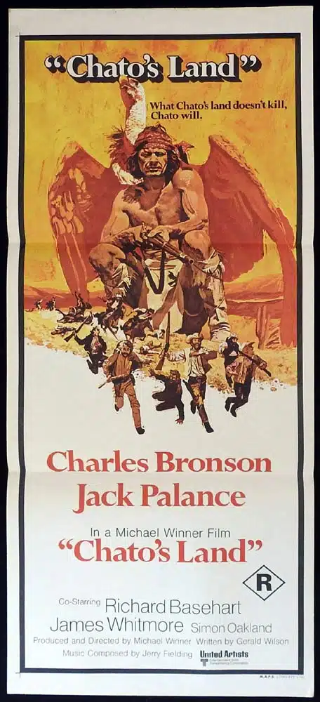 CHATOS LAND Original Daybill Movie Poster Charles Bronson Jack Palance