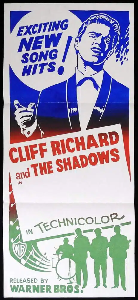 CLIFF RICHARD AND THE SHADOWS Original 1960s Daybill Movie Poster