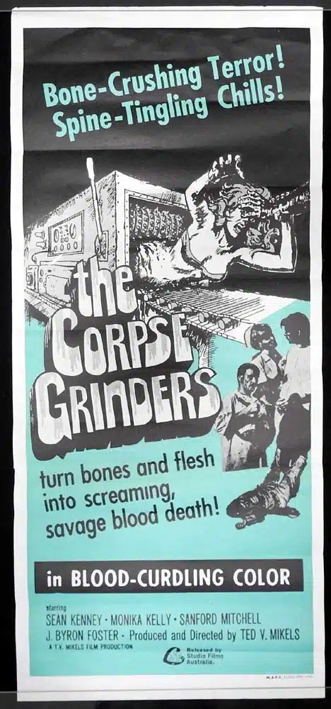 THE CORPSE GRINDERS Original Daybill Movie Poster Ted V. Mikels Horror