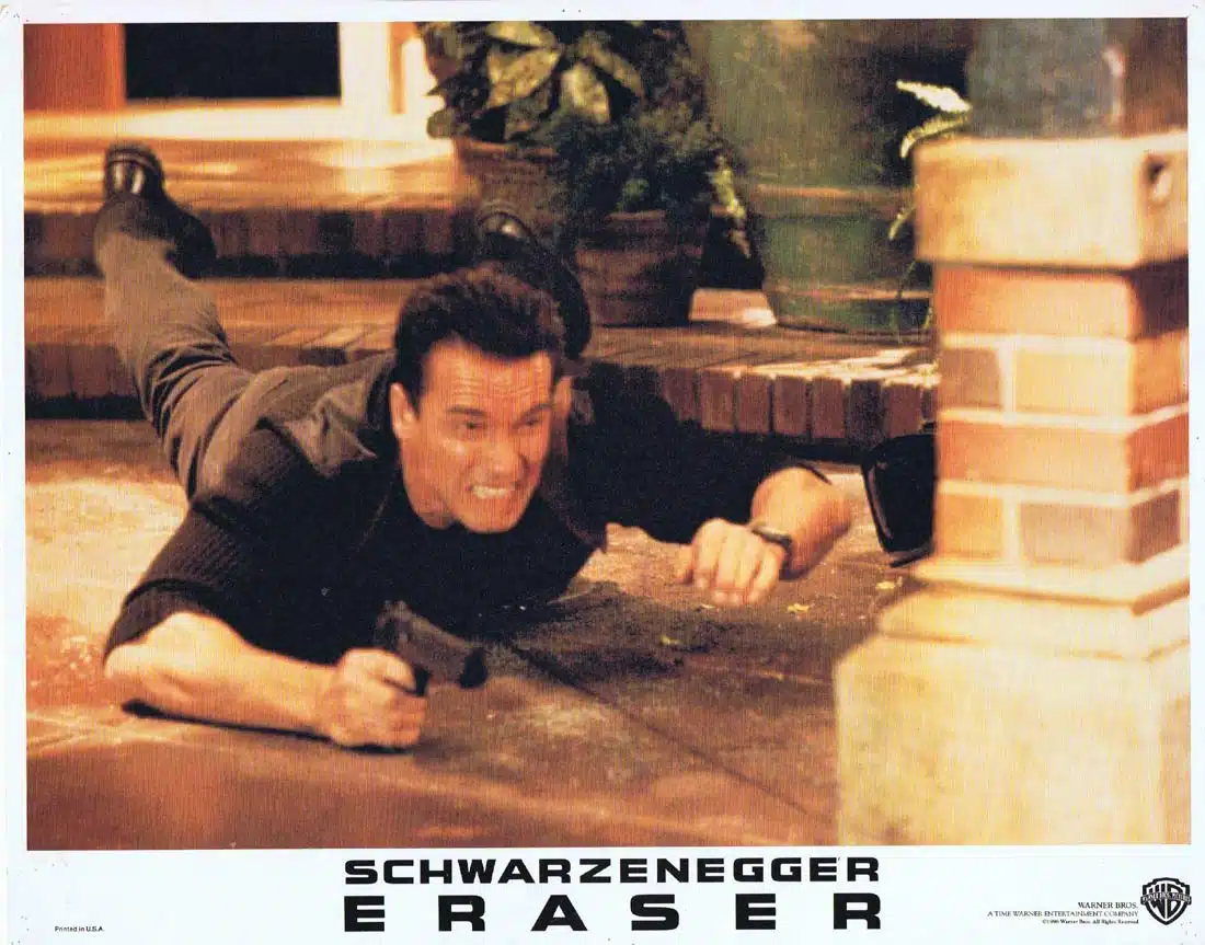 ERASER Original Lobby Card 2 Arnold Schwarzenegger Vanessa Williams