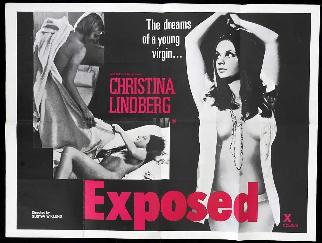 EXPOSED Original British Quad Movie poster Christina Lindberg