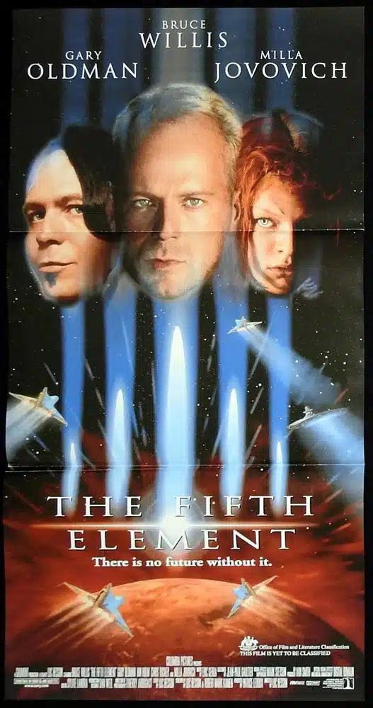 THE FIFTH ELEMENT Original Daybill Movie Poster Bruce Willis Gary Oldman