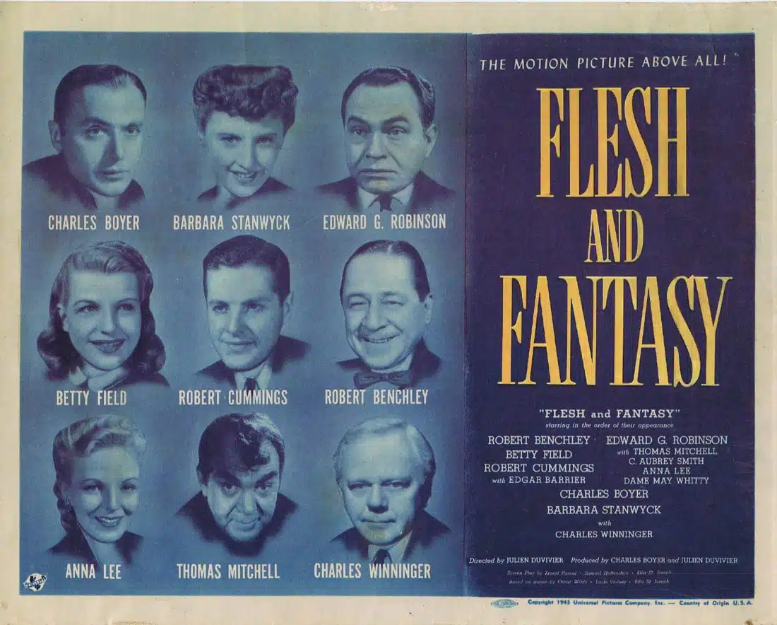 FLESH AND FANTASY Original Title Lobby Card Edward G. Robinson Barbara Stanwyck