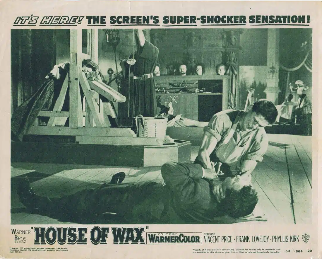 HOUSE OF WAX Original 2D Lobby Card 2 Vincent Price 1953 Horror