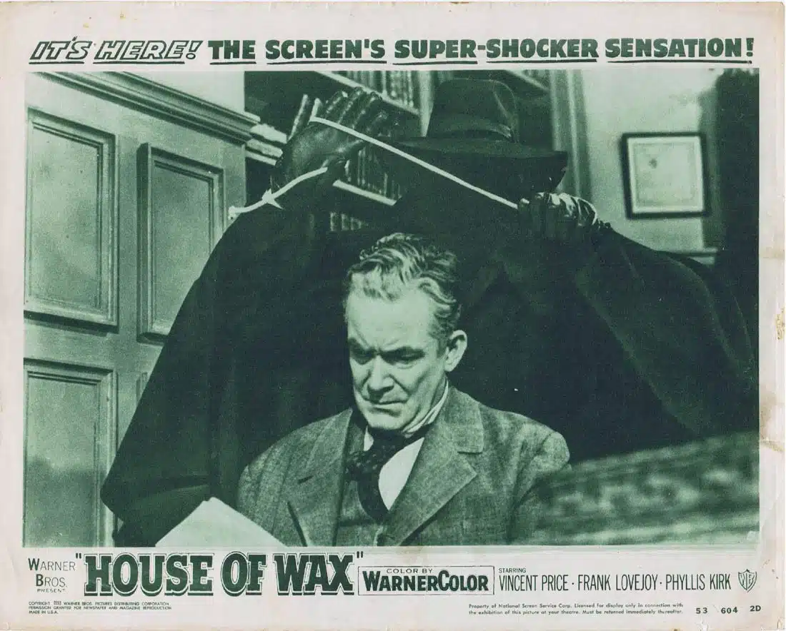 HOUSE OF WAX Original 2D Lobby Card 5 Vincent Price 1953 Horror