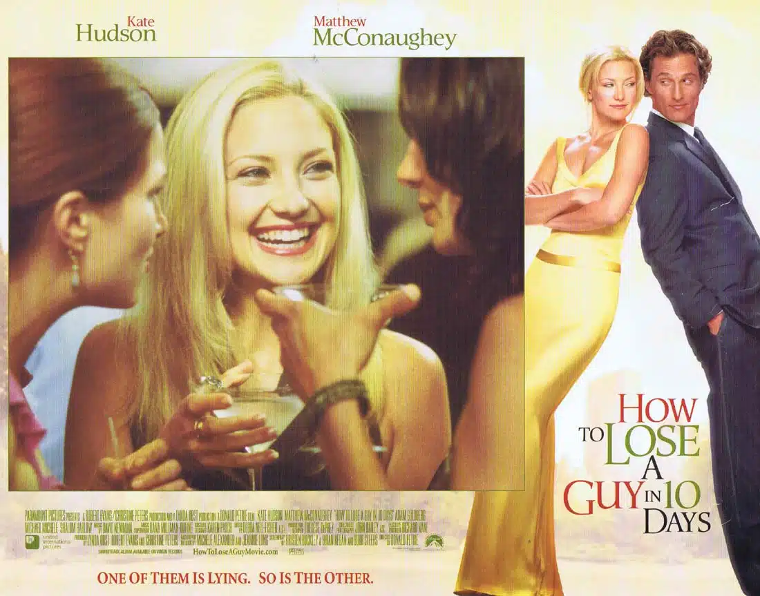 HOW TO LOSE A GUY IN 10 DAYS Original Lobby Card 1 Kate Hudson Matthew McConaughey