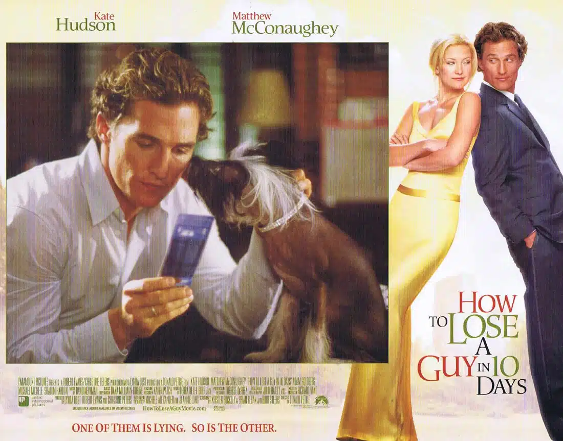 HOW TO LOSE A GUY IN 10 DAYS Original Lobby Card 5 Kate Hudson Matthew McConaughey