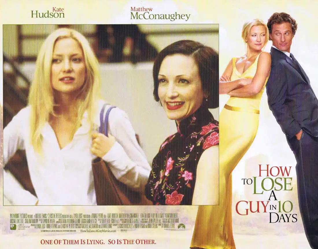 HOW TO LOSE A GUY IN 10 DAYS Original Lobby Card 6 Kate Hudson Matthew McConaughey