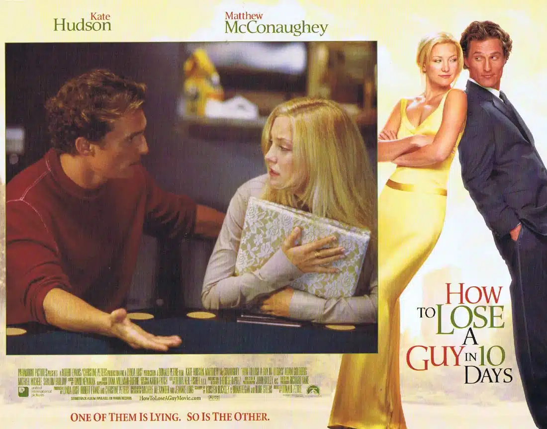 HOW TO LOSE A GUY IN 10 DAYS Original Lobby Card 8 Kate Hudson Matthew McConaughey