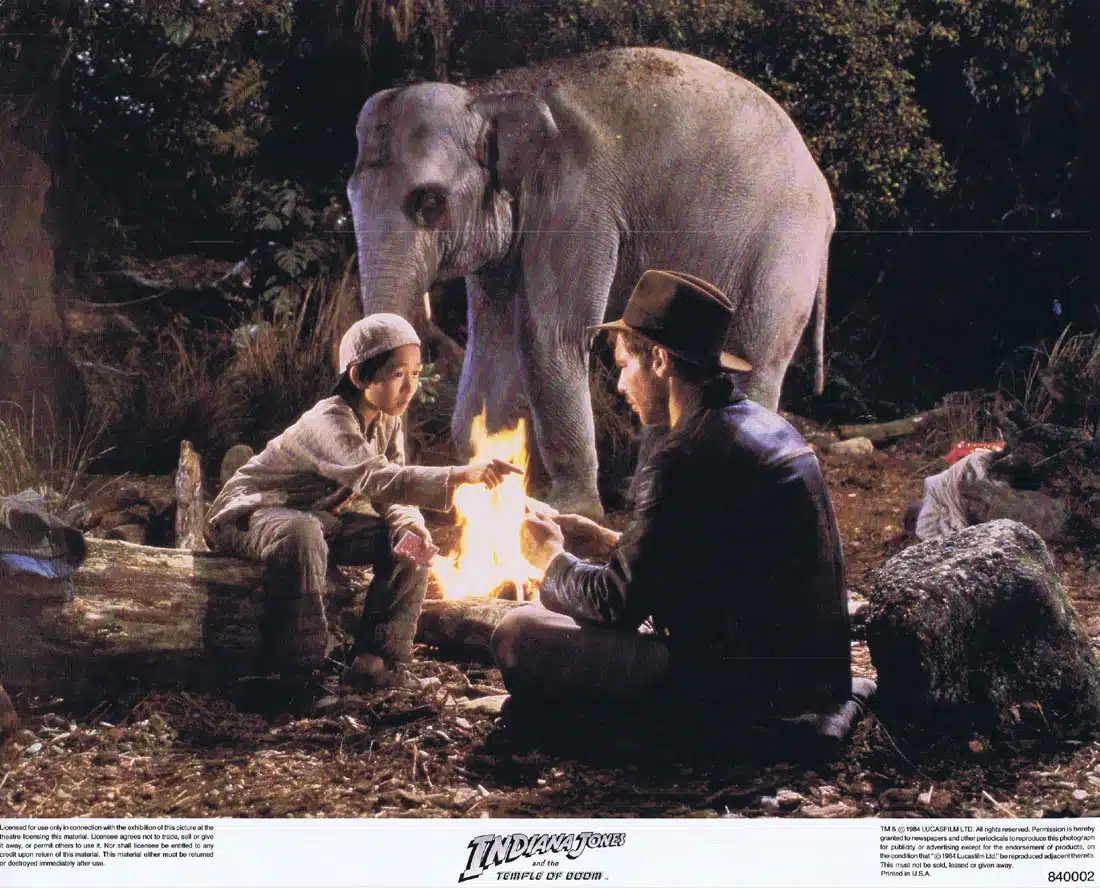 INDIANA JONES AND THE TEMPLE OF DOOM Lobby Card 1 Harrison Ford