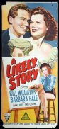A LIKELY STORY Original RKO Daybill Movie poster Barbara Hale Bill Williams 1947