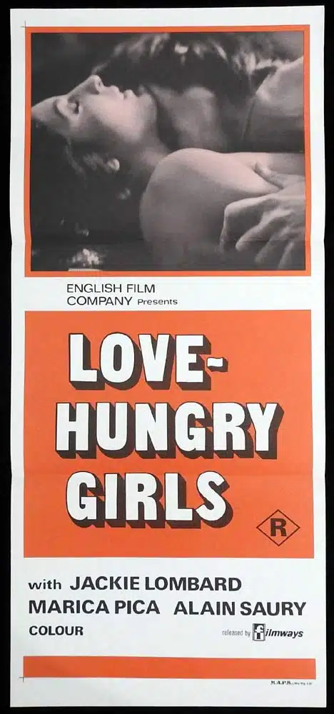 LOVE HUNGRY GIRLS aka Dangerous When Aroused Original Daybill Movie poster