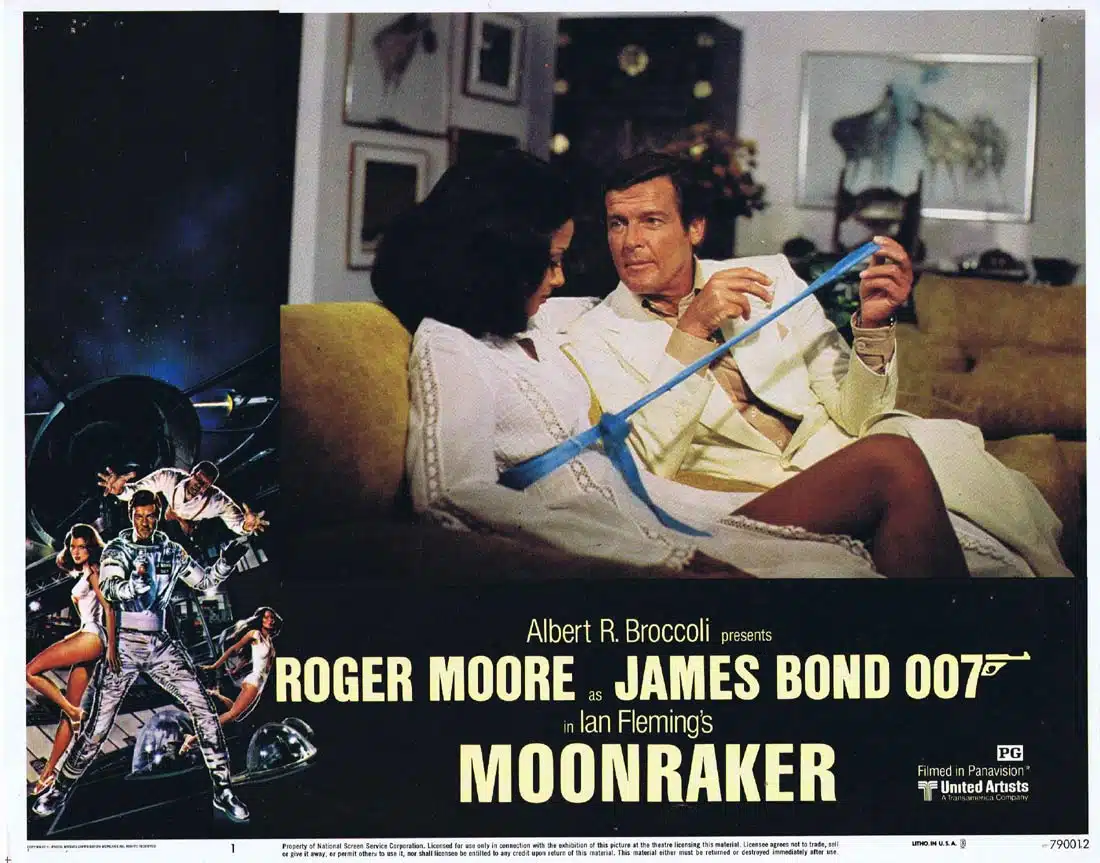 MOONRAKER Original Lobby Card 1 JAMES BOND Roger Moore Lois Chiles