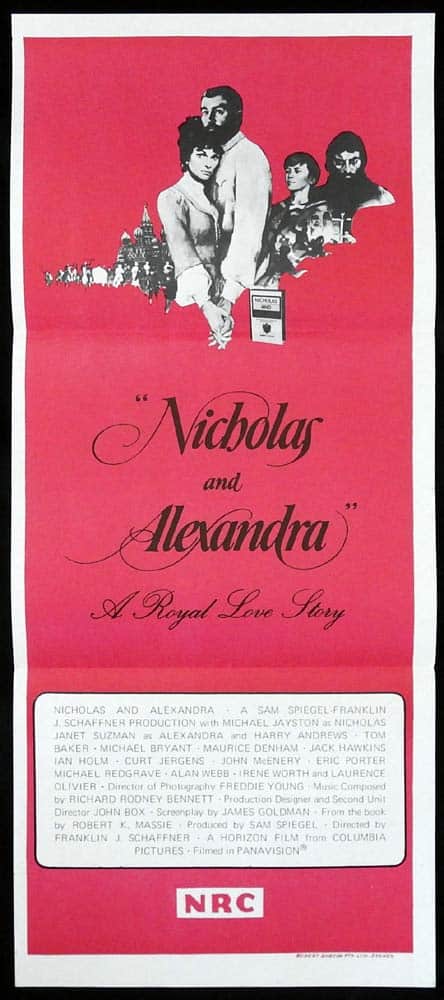 NICHOLAS AND ALEXANDRA Original Daybill Movie Poster Janet Suzman Laurence Olivier