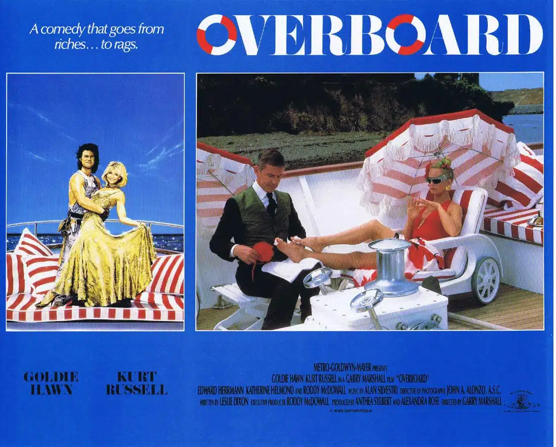 OVERBOARD Original Lobby Card 6 Goldie Hawn Kurt Russell Edward Herrmann