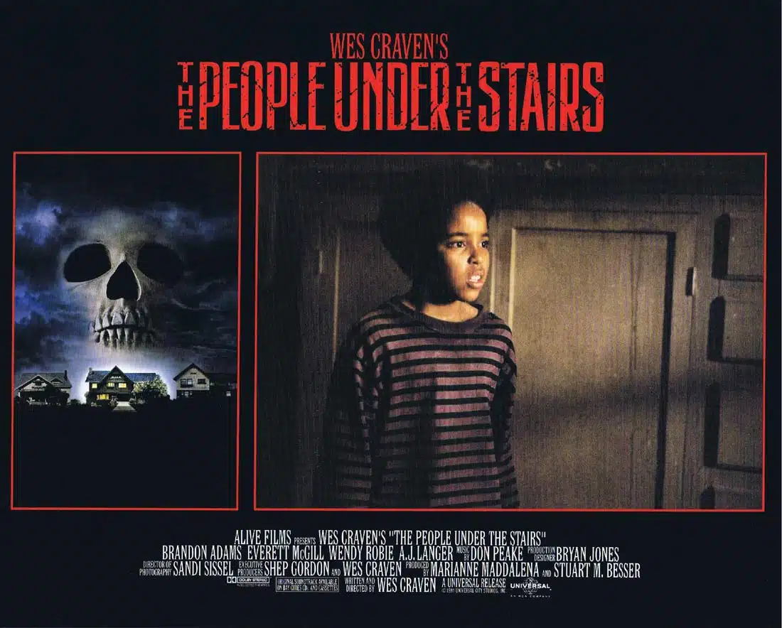 THE PEOPLE UNDER THE STAIRS Original Lobby Card 2 Wes Craven Brandon Adams