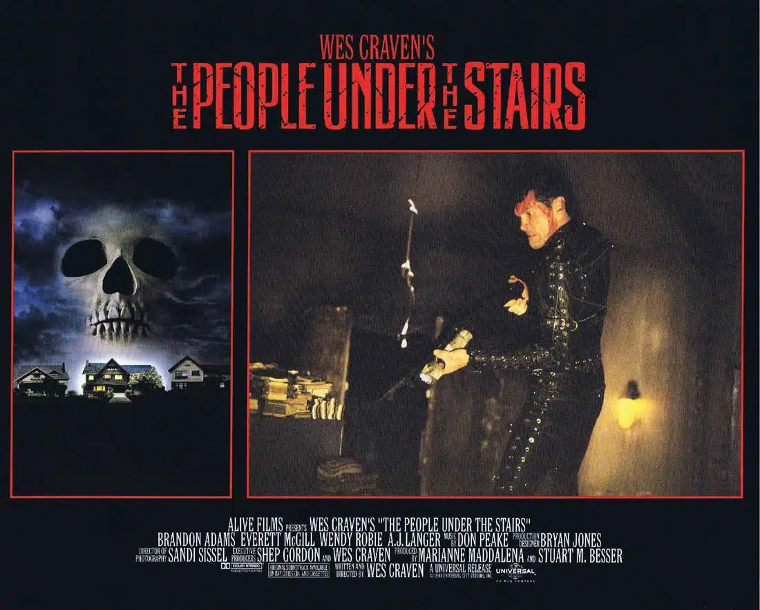 THE PEOPLE UNDER THE STAIRS Original Lobby Card 3 Wes Craven Brandon Adams