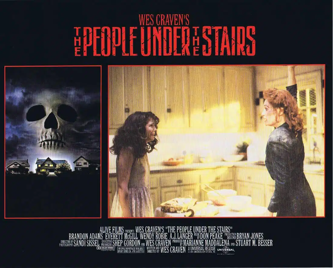THE PEOPLE UNDER THE STAIRS Original Lobby Card 4 Wes Craven Brandon Adams