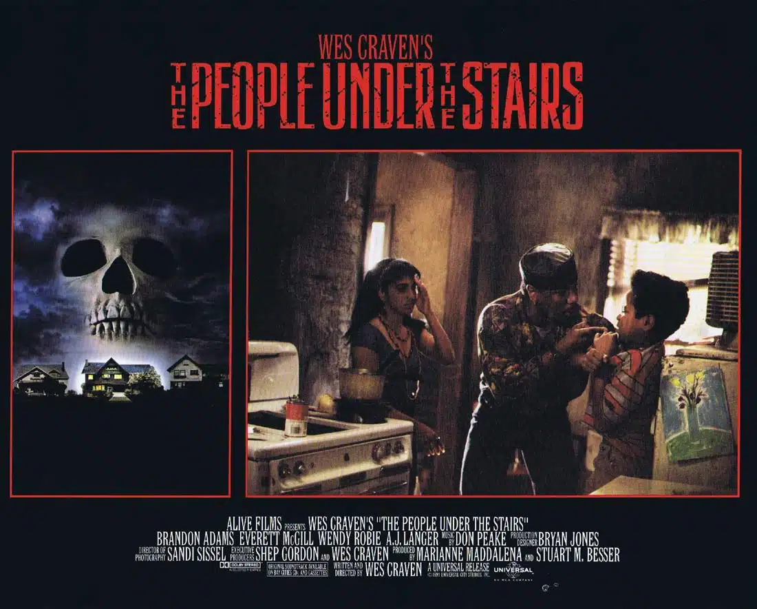 THE PEOPLE UNDER THE STAIRS Original Lobby Card 6 Wes Craven Brandon Adams