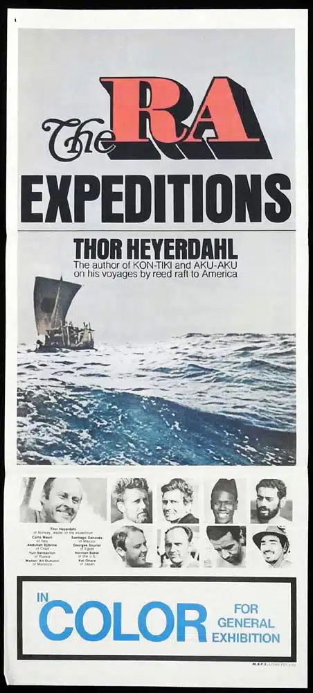 THE RA EXPEDITION Original Daybill Movie poster Thor Heyerdahl Papyrus Boats