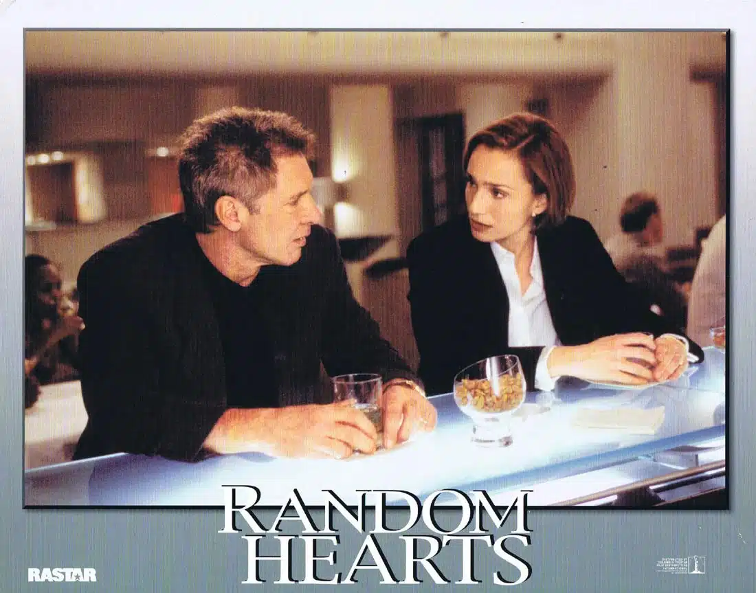 RANDOM HEARTS Original Lobby Card 3 Harrison Ford Kristin Scott Thomas
