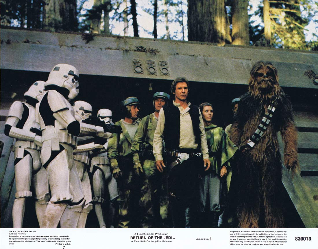 RETURN OF THE JEDI Original Lobby Card 7 Harrison Ford Star Wars