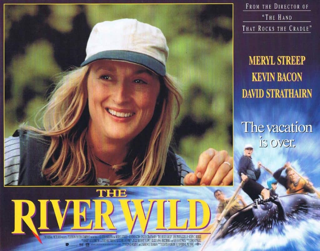 THE RIVER WILD Original Lobby Card 6 Meryl Streep Kevin Bacon David