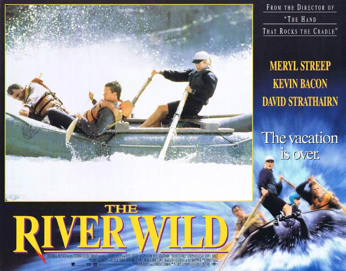 THE RIVER WILD Original Lobby Card 7 Meryl Streep Kevin Bacon David Strathairn